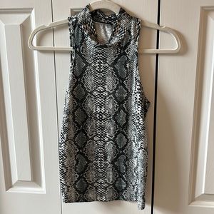 SHEIN snakeskin mock neck tank - Size M
